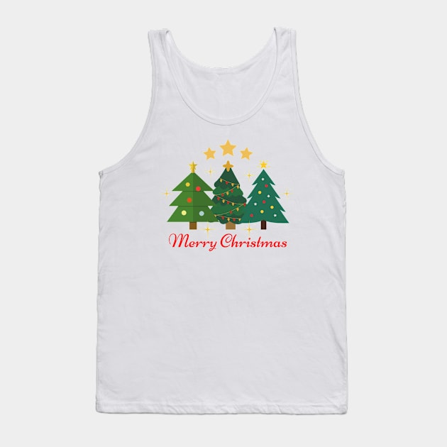 Merry Christmas Tree Tank Top by Ms Ruth